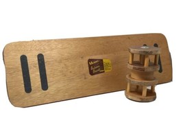 Wooden Merdel 31&quot; x 10&quot; Balance Board Surf Skate Hockey Stability Trainer - £118.39 GBP