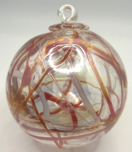 Vintage Art Glass Swirl Red White Ornament U258/15 - $39.99