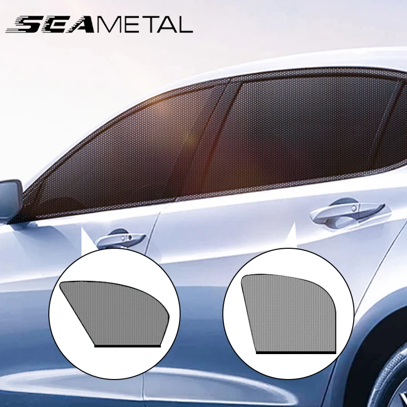 SEAMETAL 2pcs Car Side Window Sunshades Front/Rear Window Screen Door Covers UV - £10.96 GBP+