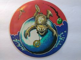 Grateful Dead Car Window Decal Bear VW Necklace On Ball In Ocean Origina... - $10.52