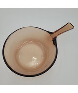 Corning Vision Ware Saucepan Pot 0.5L Amber Brown Glass USA No Lid - $272.68 MXN