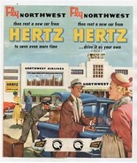 Fly Northwest Airline &amp; Then Rent a New Car from Hertz Brochure 1955 - £21.79 GBP