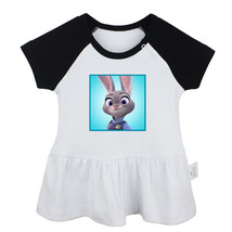 Funny Zootropolis Police Judy Hopkins Cottontail Rabbit Baby Girl Dresses - £9.18 GBP