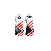 USA X &amp; H Headcover Patriot Golf Vintage Retro Patriotic Fairway Wood and Hybrid - £25.83 GBP