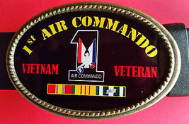 Vietnam Veteran 1st AIR COMMANDO Epoxy Belt Buckle - NEW - $16.78