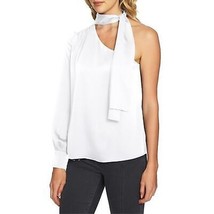 NWT Womens Size Small Nordstrom 1.STATE White Tie Neck One-Shoulder Top - £22.34 GBP