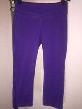 Lucy Powermax Hatha Collection Purple Yoga Athletic Capris Sz Small - £21.76 GBP