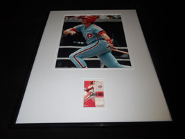 Mike Schmidt 16x20 Framed Game Used Jersey &amp; Photo Display Phillies - £63.45 GBP