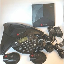 Polycom SoundStation 2W Conference Phone Complete w/ Mics 2201-67800-160 - $158.35