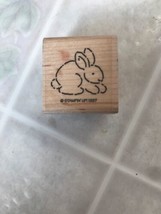 Bunny Rabbit Rubber Stamp Stampin Up Resting Cotton Tail Pet Animals  - $8.47