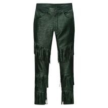 Croc Metallic Green Leather Pants Men's - $270.00