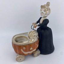 Yankee Candle Halloween Boney Bunch Wife Baby Pumpkin Cart Tea Light Holder - £65.46 GBP