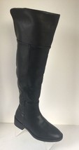 ZARA Knee High Stacked Heel Riding Boots, Black (Size 35) - £23.94 GBP