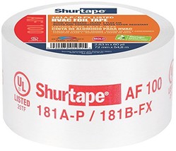 Shurtape AF 100 UL 181A-P/B-FX Listed/Printed Aluminum Foil Tape, 72mm x 55m, Si - £14.77 GBP