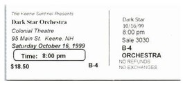 Foncé Étoile Orchestra Concert Ticket Stub Octobre 16 1999 Keene Neuf Ha... - £27.46 GBP