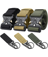Ginwee 3-Pack Tactical Belt,Military Style Belt, Riggers Belts for Men, ... - £26.29 GBP