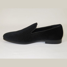 Mens Santino Luciano Shoes Soft Velvet Slip on Loafer Formal Wedding C351 Black image 6