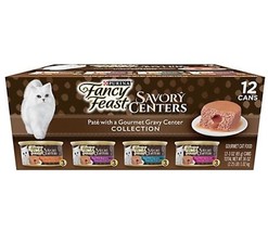 Fancy Feast Purina Savory Centers Pate Wet Cat Food Variety Pack, 3 oz, ... - $32.66