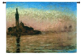 53x38 San Giorgio Maggiore at Dusk Claude Monet Tapestry Wall Hanging - £127.39 GBP