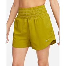 Nike One Womens Dri-FIT Ultra High-Waisted 3&quot; Brief-Lined Shorts Moss Green S - £15.21 GBP
