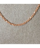 Women&#39;s Necklace 18k Rose Gold Cable Chain Length 17.72 inch Width 1.21 mm - £290.14 GBP