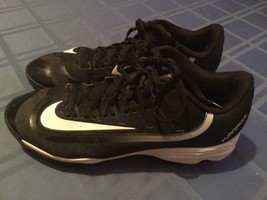 Nike baseball cleats Mens Size 10.5 Huarache metal white athletic sports shoes - £29.56 GBP