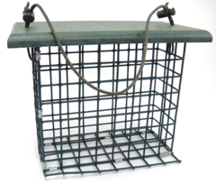 Bird Feeder Wire Cage for In-Shell Peanuts or Suet 8&quot; x 8&quot; x 3.25&quot; - £11.44 GBP