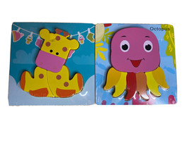 2 - 4pc Wooden Puzzles - Kids Educational Toys - £3.95 GBP