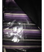 Pocket Square Mens Hanky Purple Black Striped 10&quot; Dress Suit Handkerchie... - $223.52 MXN