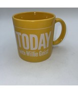 SUNDAY TODAY WITH WILLIE GEIST COFFEE MUG CUP TEA YELLOW LARGE 2 SIDED - £24.41 GBP