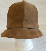 Suede Union Made Cabbie Newsboy Hat Cap Tan Baa Baas By Elberg New York - £16.32 GBP