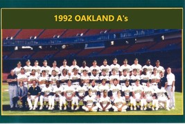 1992 OAKLAND ATHLETICS A&#39;s 8X10 TEAM PHOTO BASEBALL PICTURE MLB - £3.88 GBP