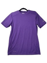 Russell Athletic Dri-Power 360 Mens Sz S 34-36 Purple Stripe Short Sleeve Shirt - $10.67