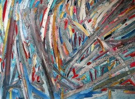 GREGORY MOLESWORTH Listed Canadian Abstract Painting &quot;Untitled&quot; 1989 32&quot;... - $432.25