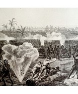 Genral Scott Vera Cruz Bombardment 1899 Victorian Mexican War Print DWV7B - €25,92 EUR