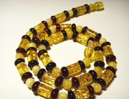 Multicolored Natural Baltic Amber Necklace Women gift for mother necklace - £94.96 GBP