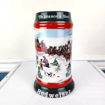 1991 Anheuser Busch Budweiser Clydesdale Holiday Stein The Season&#39;s Best - £18.10 GBP