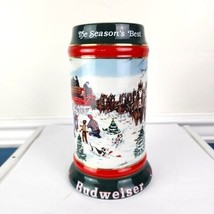 1991 Anheuser Busch Budweiser Clydesdale Holiday Stein The Season&#39;s Best - £18.14 GBP