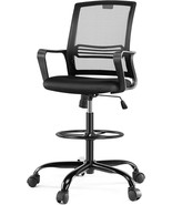 Tall Standing Office Desk Chair With Adjustable Footring,, Breathable Mesh. - £86.55 GBP