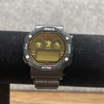 Mens Sports World Time Watch Black Digital Quartz Rubber Strap LCD Displ... - $9.90