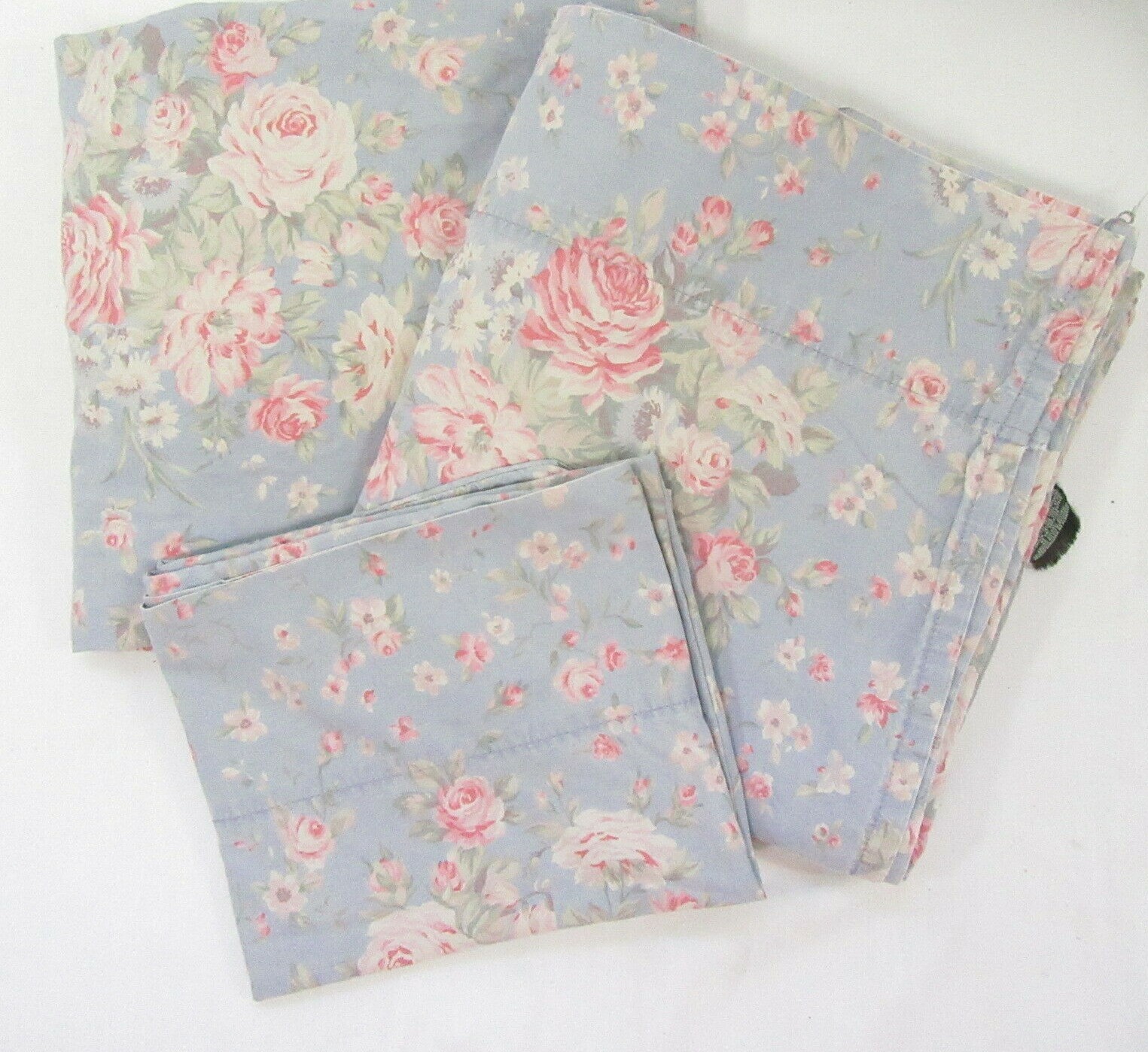 Primary image for Ralph Lauren Shelter Island Rose Floral Blue 3-PC Twin Sheet Set