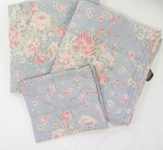 Ralph Lauren Shelter Island Rose Floral Blue 3-PC Twin Sheet Set - $85.00