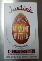 10 Pack Single Serving Justin&#39;s Cinnamon Almond Butter Squeeze Packs 1.15oz - $19.49