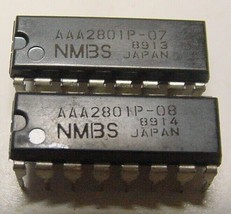 2 NOS NMBS AAA2801P-07 &amp; 08 RAM VINTAGE 1988 16-PIN DIP   - £4.13 GBP