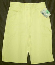NWT OTV Sport Long Yellow Cotton Bermuda Shorts or Capris Girl 16 Made i... - $15.00