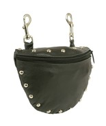 Assorted Leather Biker Belt Bag/Pouch, Zipper Closer, With/Without Studs - $17.52 CAD+