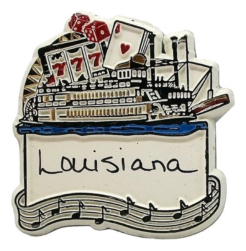 Louisiana Riverboat Casino Fridge Magnet - $6.00