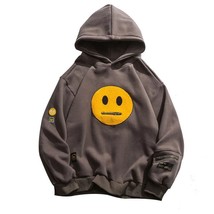 Zipper Pocket  Face Hoodies Sweatshirts Men Women Hip Hop Streetwear work Fleece - £91.88 GBP