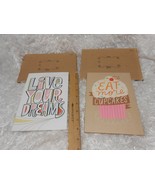 New lot 2 Hallmark Canvas hanging Cards w/ cardboard envelopes RARE Cupc... - $6.62