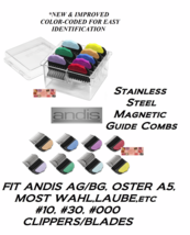 Andis Acier Inoxydable Magnétique Lame Pièce Jointe Guide Peigne Kit Coupe Oster - £59.91 GBP